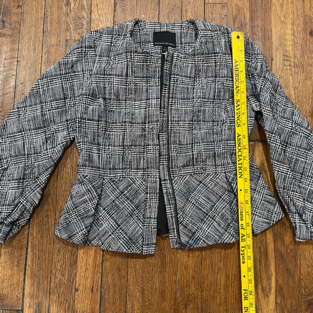 J. Crew Kids Black and White Plaid Blazer - Picture 2 of 5